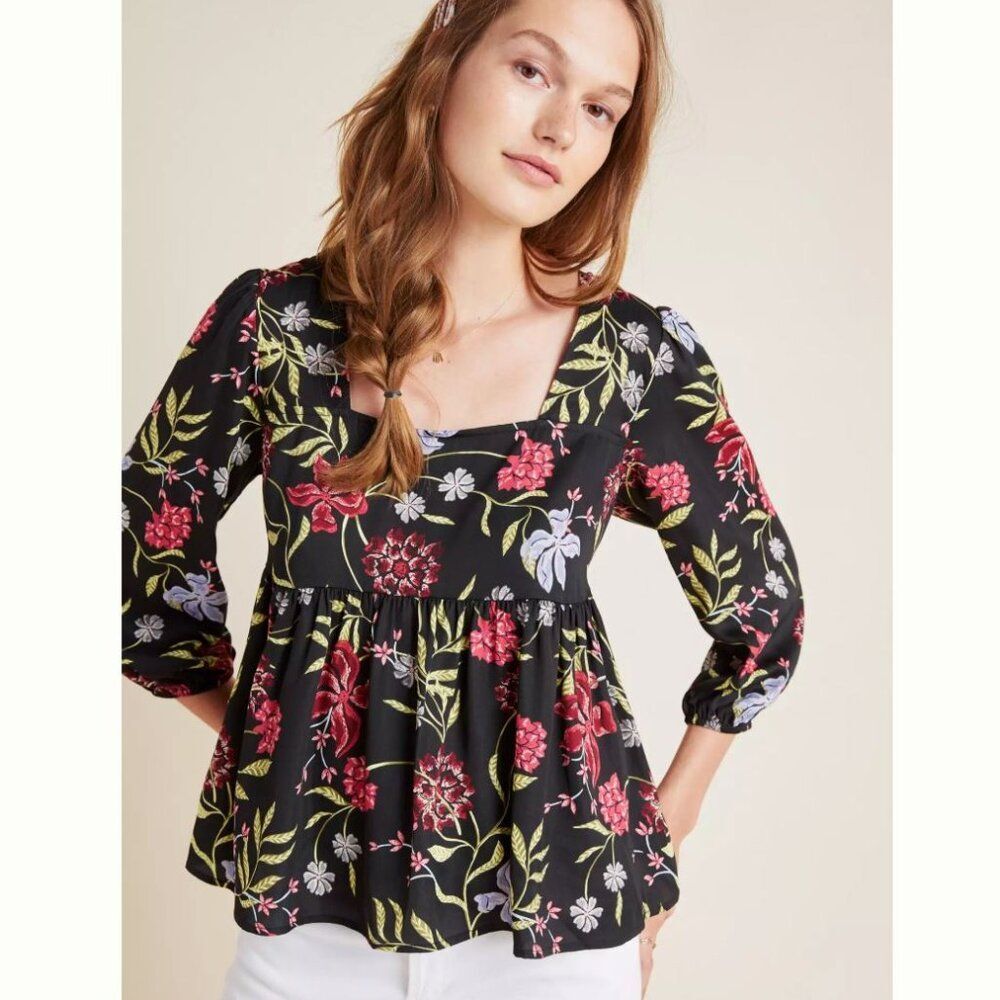 Dolan with Anthropologie Left Coast Cherie Babydoll Top Size XS